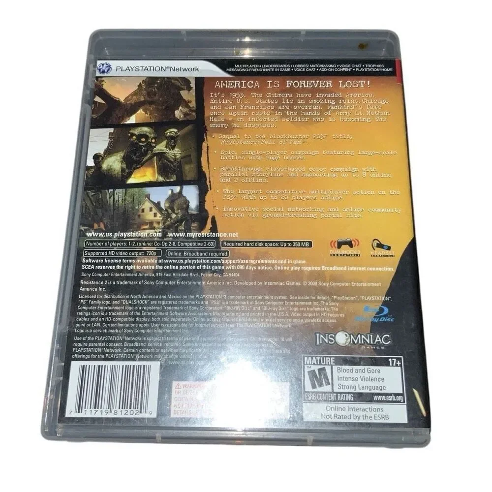 Sony resistance playstation