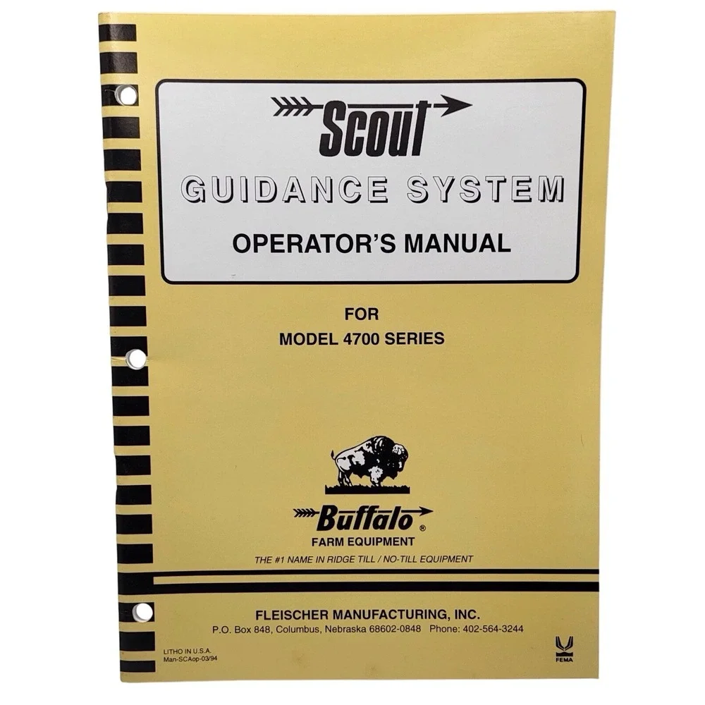 Buffalo, Fleischer‎ Manufacturing 4700, Scout Guidance System Operators Manual