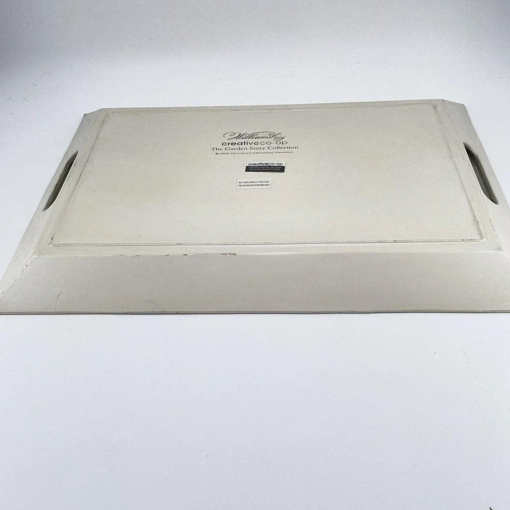 Colonial Williamsburg CREATIVE CO-OP Serving Tray Garden Story Botanical  Fruit