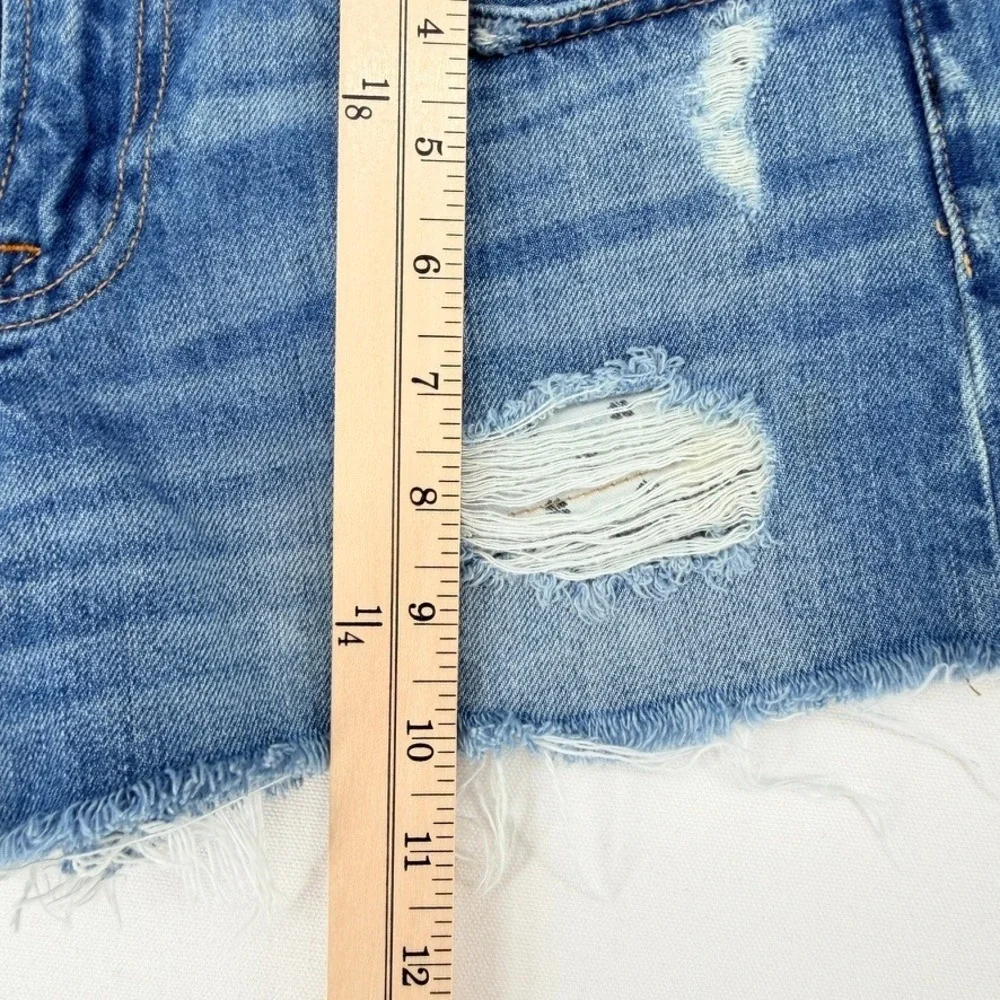 Lucky Brand The Cutoff Denim Shorts Womens Size 4 Distressed Raw Hem