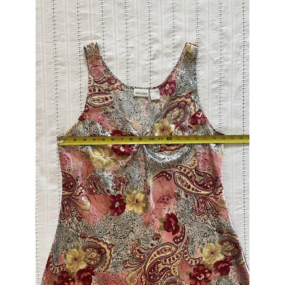 Delicates Satin Slip Nightgown‎ With Matching Robe. Medium. Pajama Set.