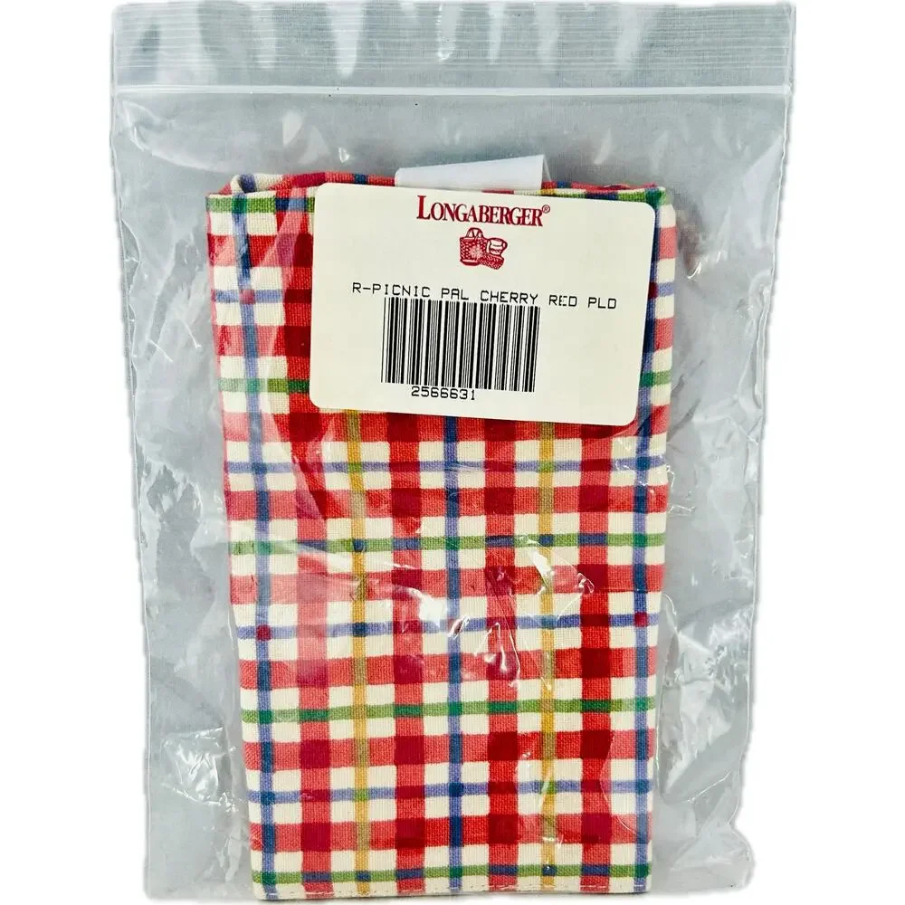 Longaberger Picnic Pal Cherry Red Plaid LINER ONLY #2566631 New