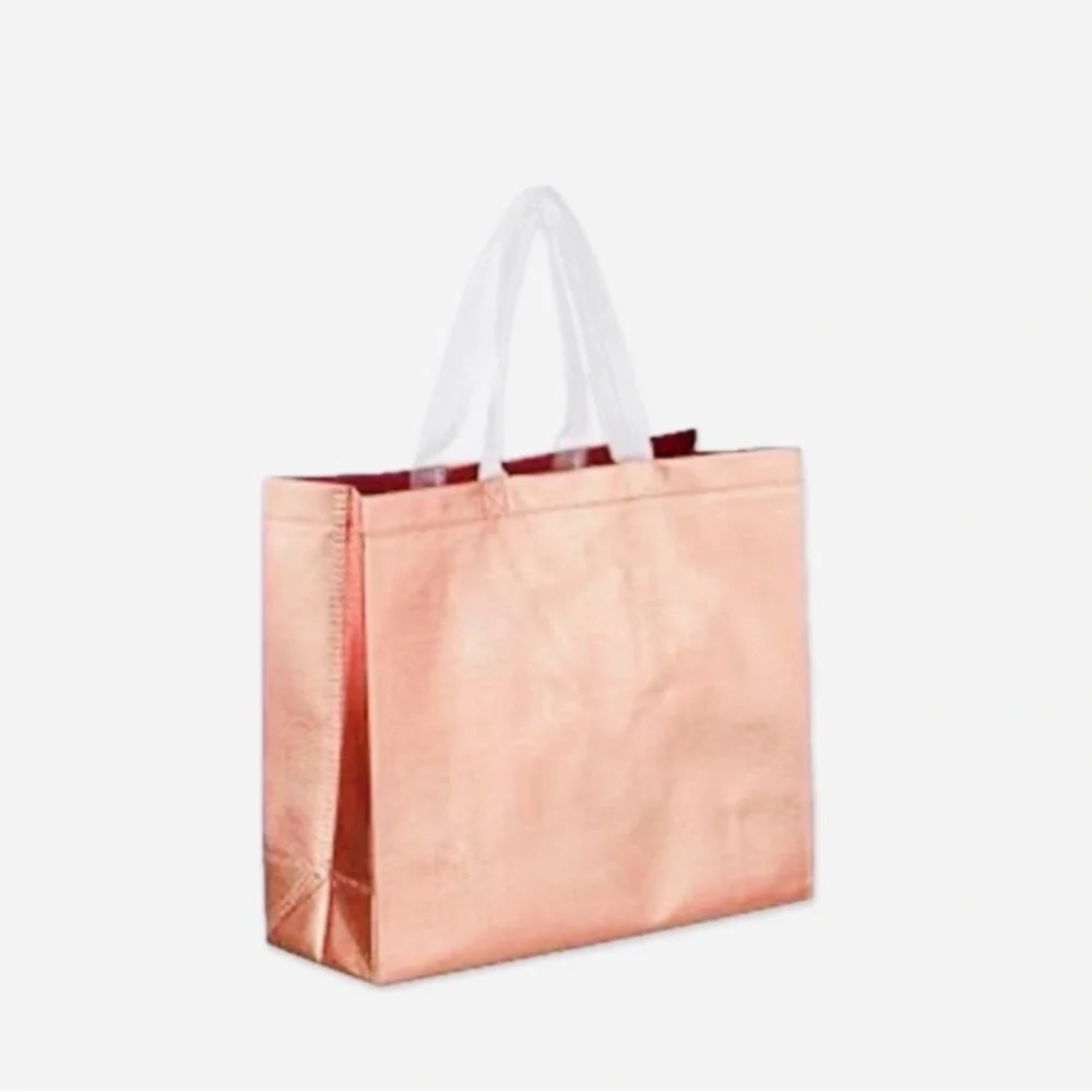 New: 50pcs Metallic Copper-Rose GiftingTote Bags