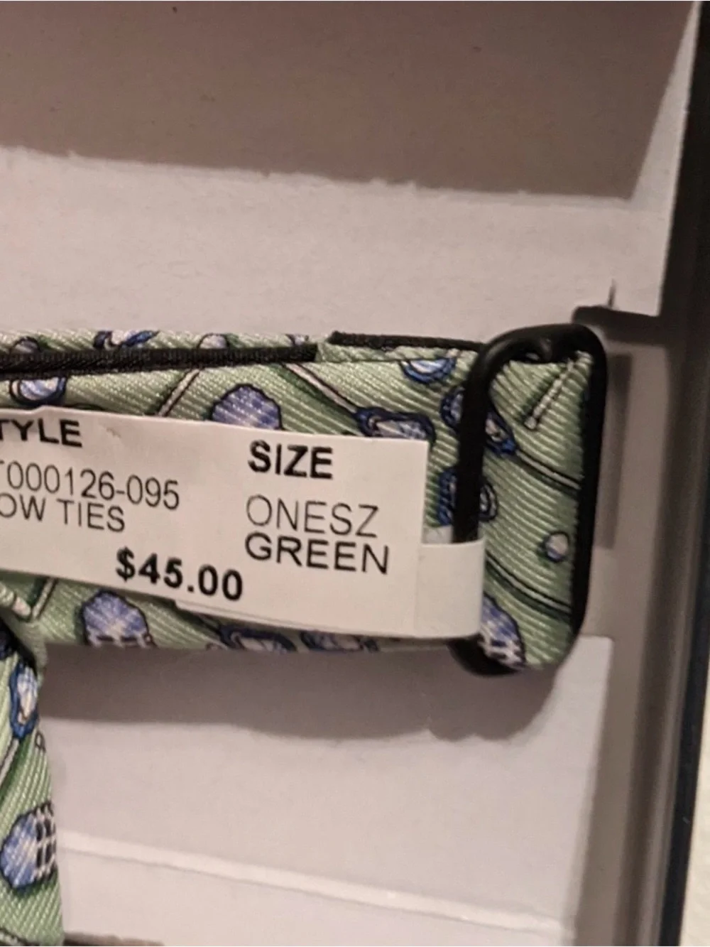 Vineyard Vines Youth 🥍 Light Green Blue Lacrosse Patterned Bow Tie NIB