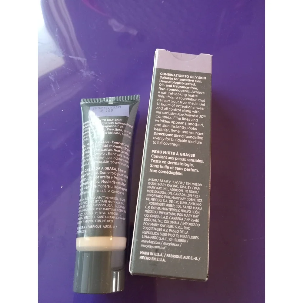 Mary Kay Timewise Ivory N 160 Combination To Oily Skin 3D Matte Foundation