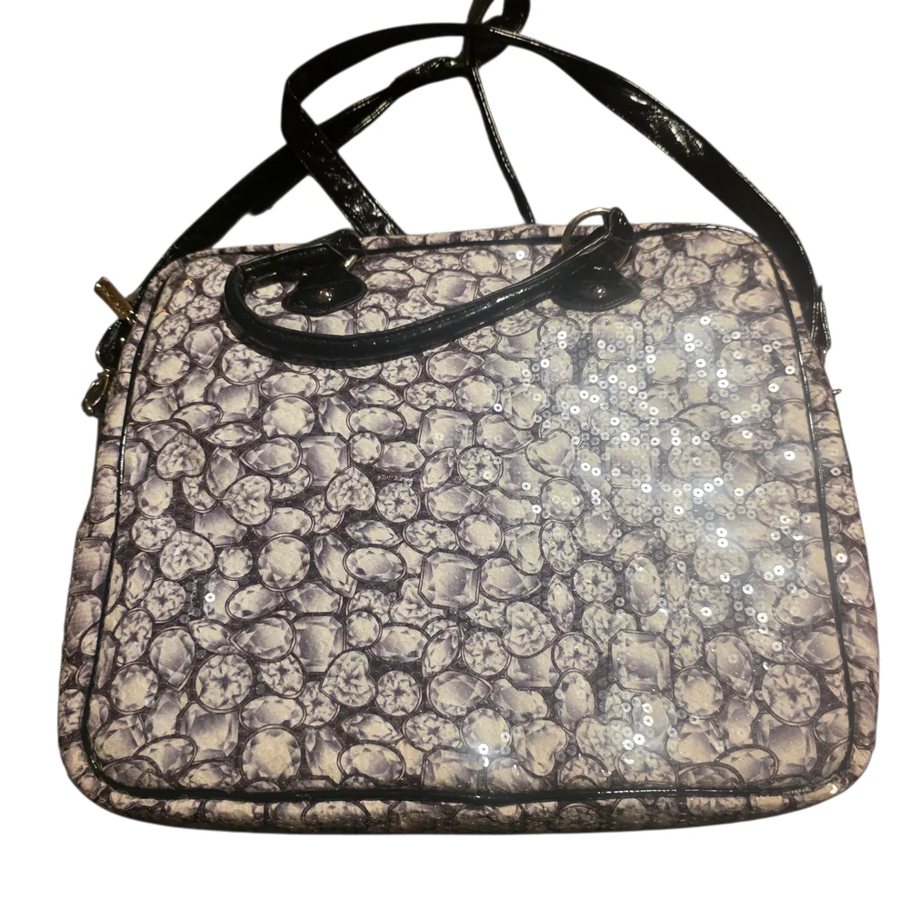 Betsey Johnson Sequin Black and White Women's Bag
