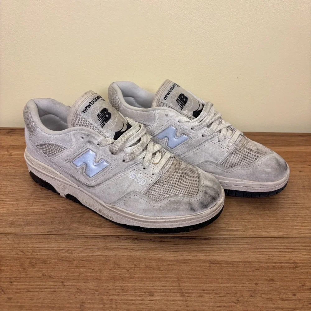 NEW BALANCE 550 Sneakers Womens Size 7.5 Light Grey Streetwear Comfort BBW550HD‎