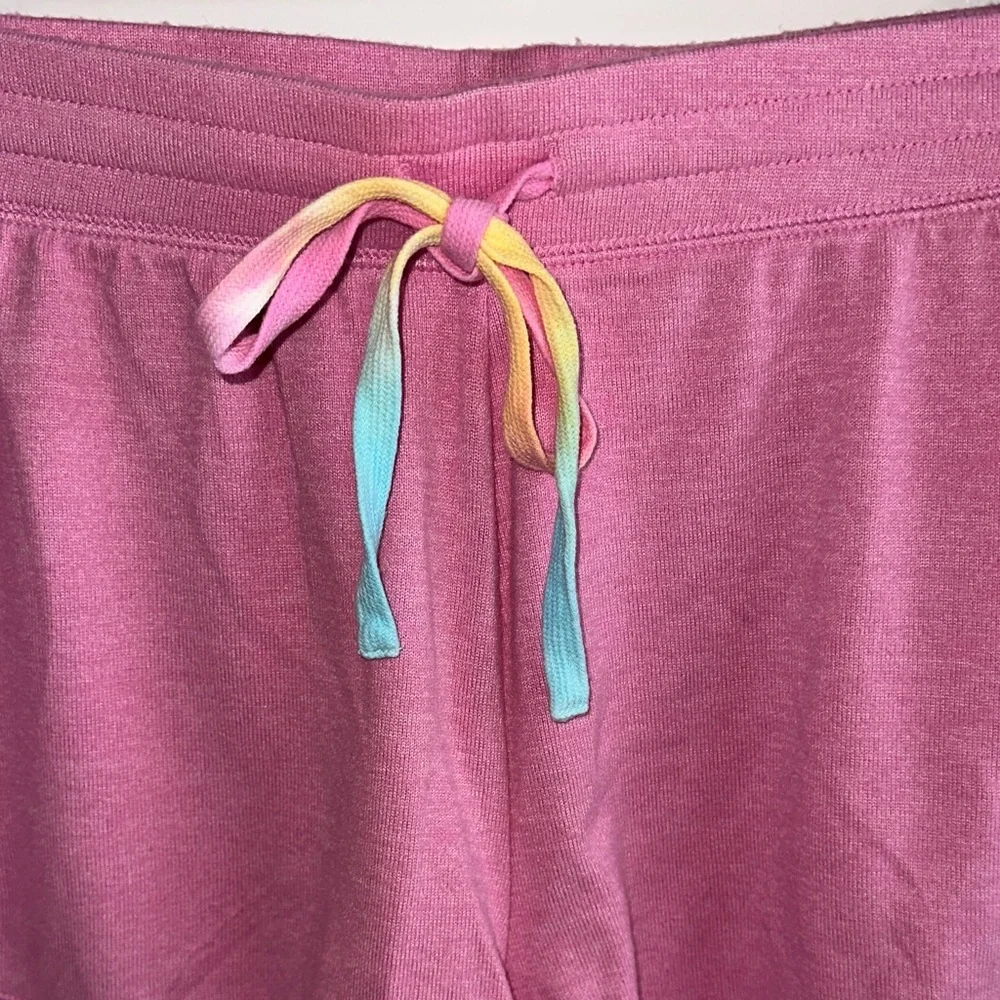 PJ Salvage Pink Berry Shorts with Multicolor Tie / Embroidered Palm Tree