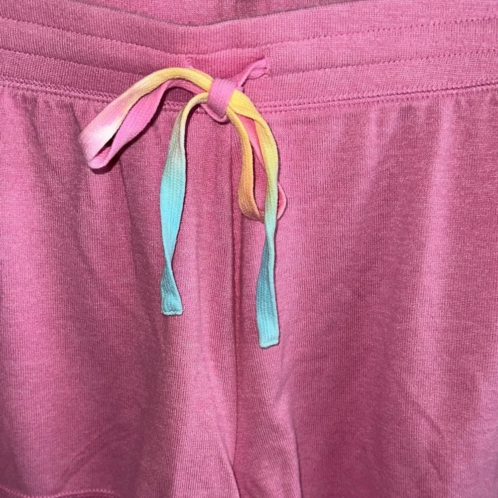 PJ Salvage Pink Berry Shorts with Multicolor Tie / Embroidered Palm Tree