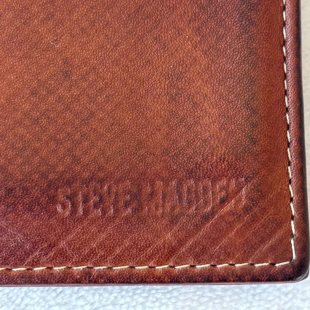 Steve Madden Rich Brown Leather Card Holder