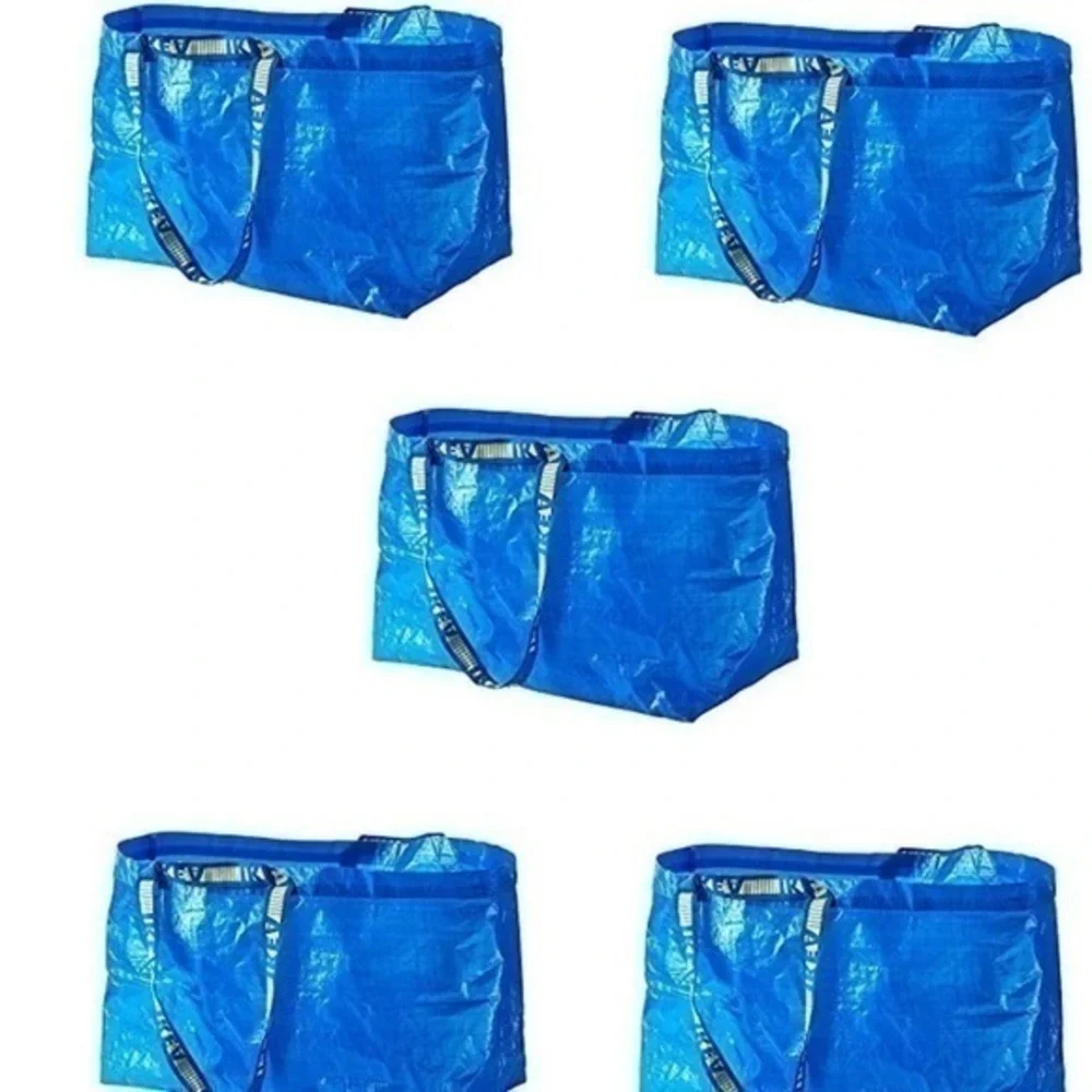 5 Ikea Frakta BAGS storage shopping spring clean super sturdy laundry Christmas