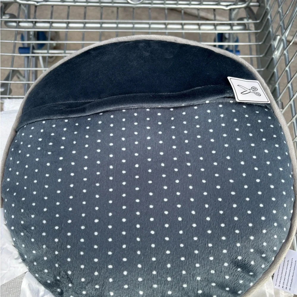 IKEA Gray and Black Cat Face Pillow cushion for bed or sofa new discontinued