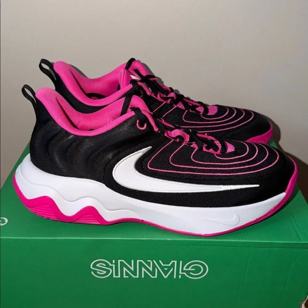 Nike Giannis Immortality 4 GS Black White Fuchsia FZ6734-004 Youth Size 7Y