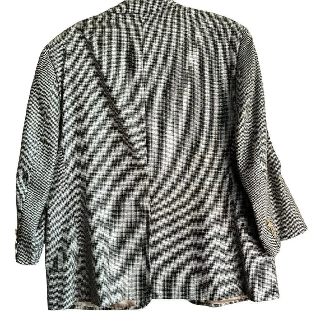 Ralph‎ Lauren Wool Silk Blend Sport coat Fully Lined Mens Sz. 48R Checked