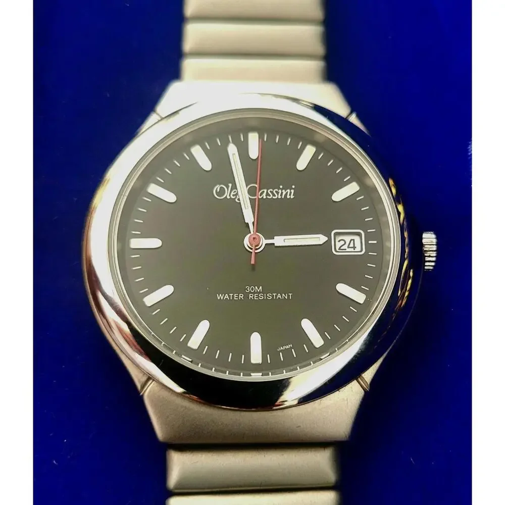 Rare Vintage Oleg Cassini Mens Designer Watch New Box‎ & Tags