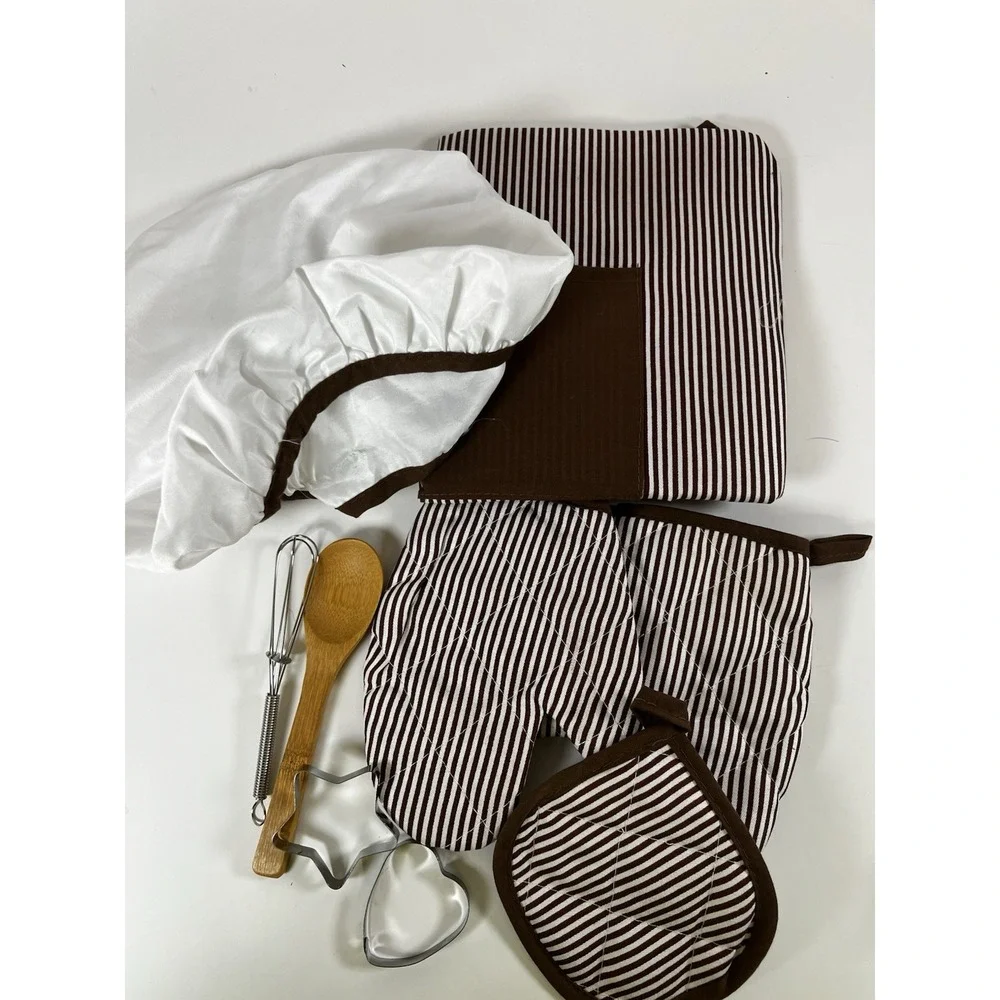 Kids Chef Apron Baking Set | Boys Cooking Costume Kit with Utensils | Ages‎ 3+