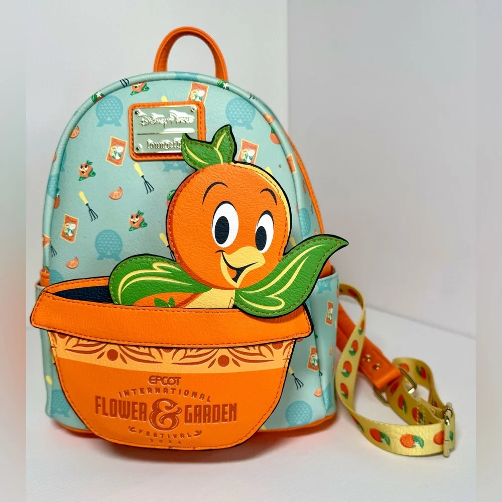 Loungefly 2024 EPCOT DISNEY Flower & Garden Festival Orange Bird Backpack