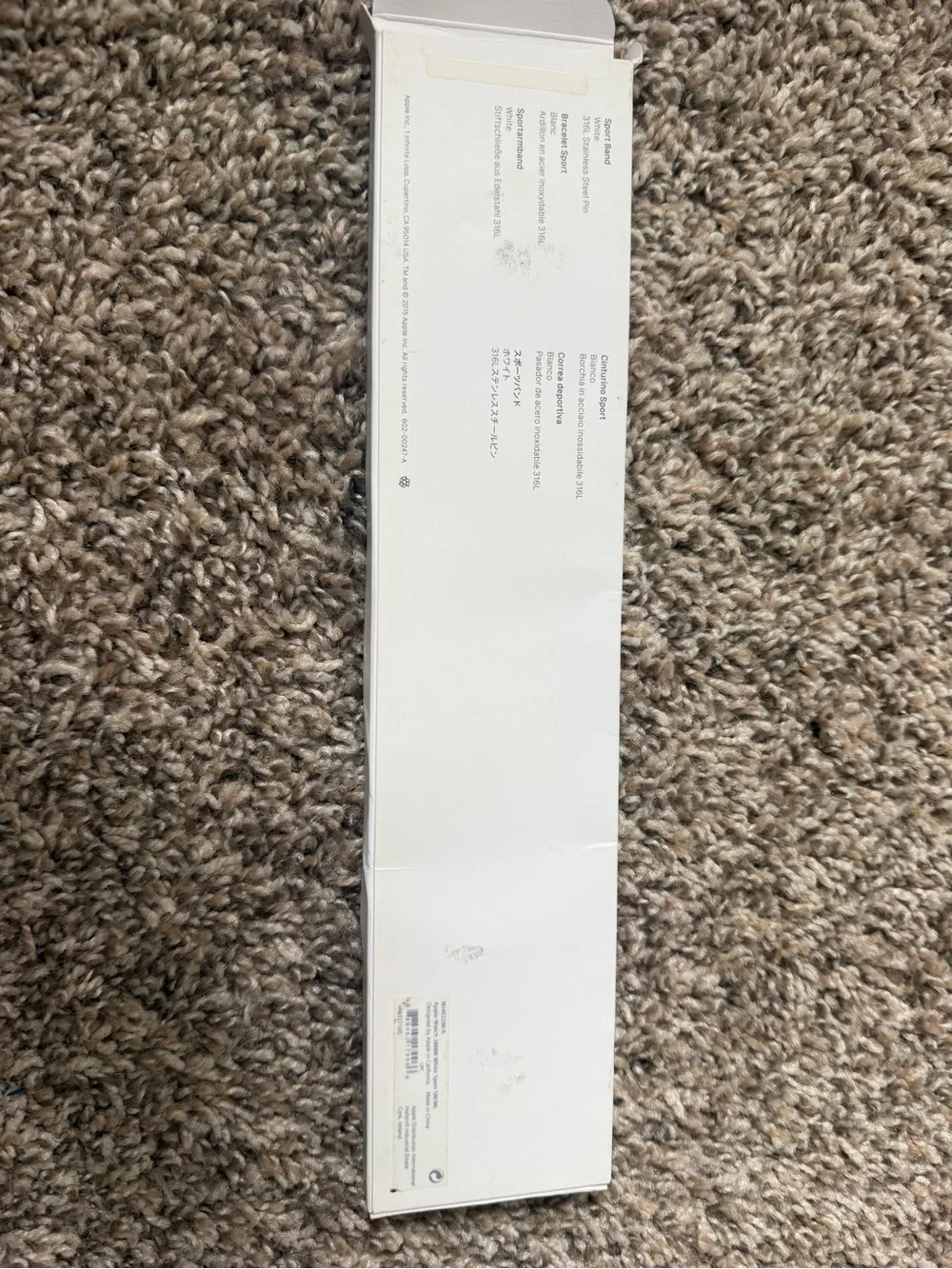 Apple White Sport Band for Apple Watch