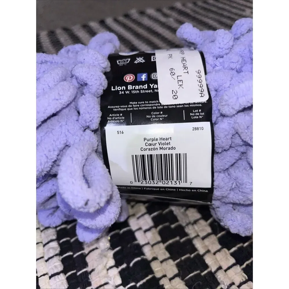 yarn lot Of 2 “in The Pink” “purple Heart” Finger Loop Yarn‎