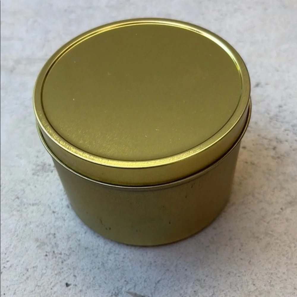 PKG 9 Gold Tin Containers - Craft Supply