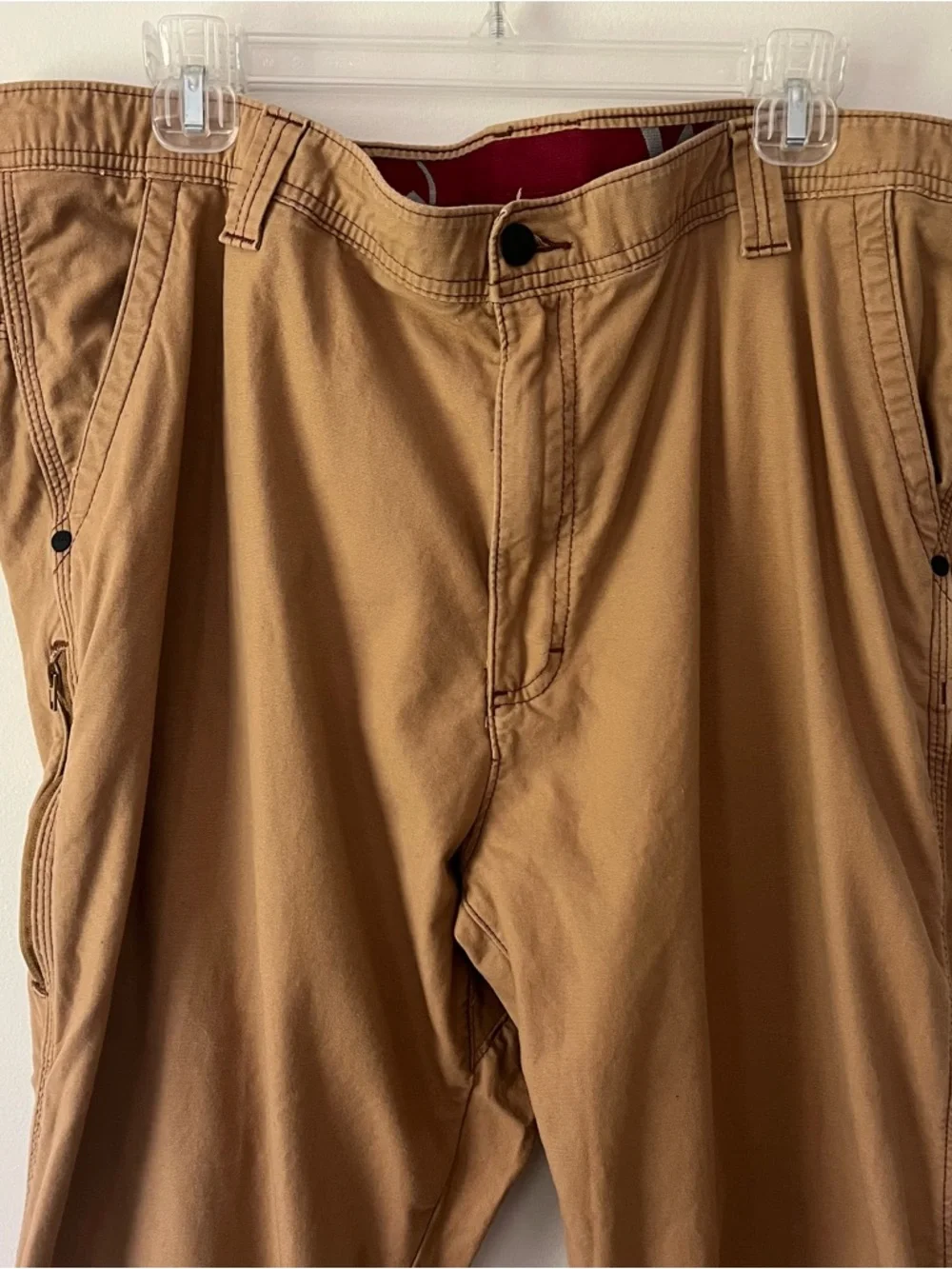 Men's Wrangler Work Pants 40 Tan Brown