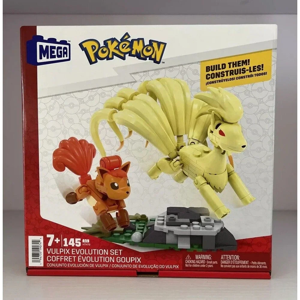 Pokemon Mega Build Vulpix & Ninetales Evolution Set 145 Pieces, Brand New‎