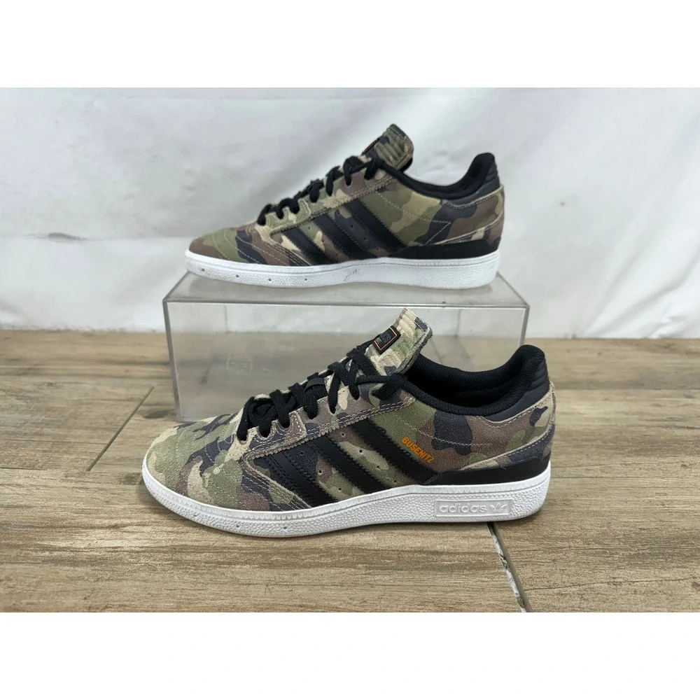 Adidas Busenitz Vulc II Camo Suede Skate Shoes Mens 7 Green Black H04875