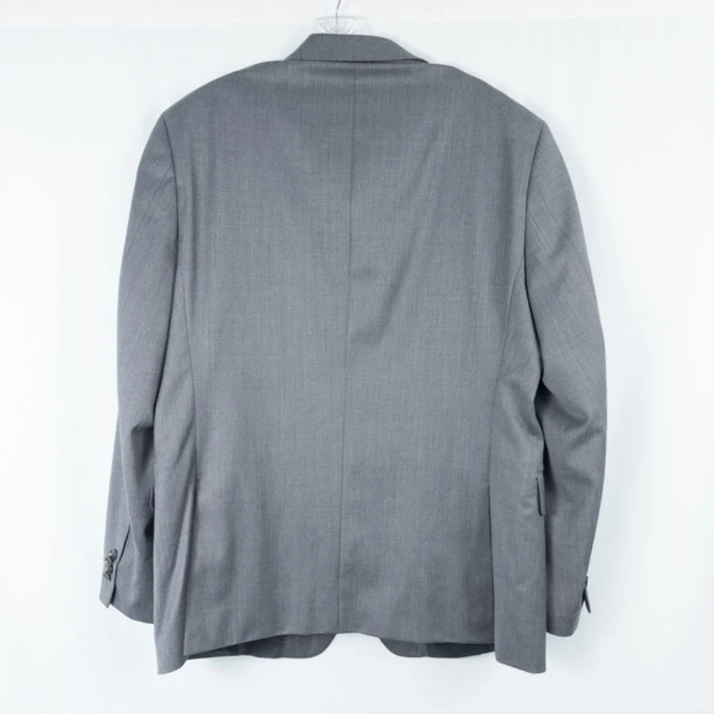 Tommy Hilfiger Wool Blend Blazer Mens 44R Gray Two Button Single‎ Breasted