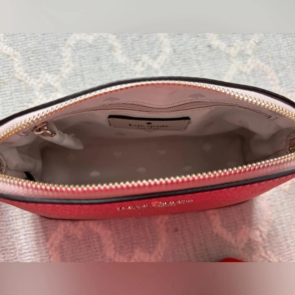Kate Spade rose gold glitter crossbody bag