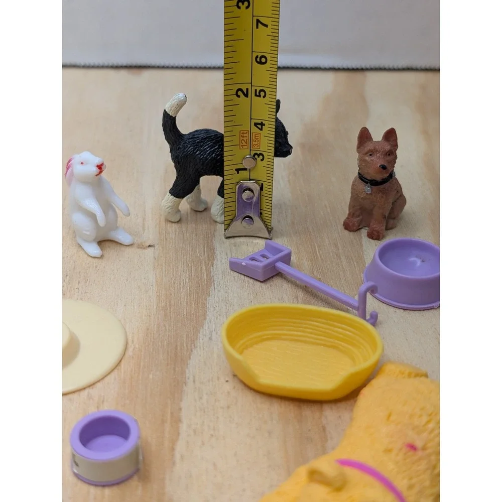 Barbie Size Pet Dog Accessories Lot Puppies Bed Bowl Dollhouse‎ Animals