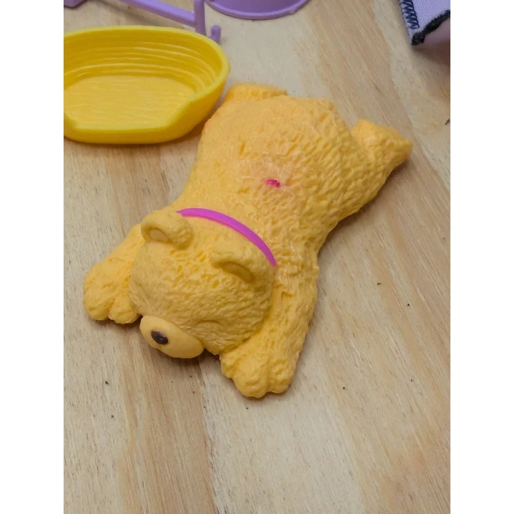 Barbie Size Pet Dog Accessories Lot Puppies Bed Bowl Dollhouse‎ Animals