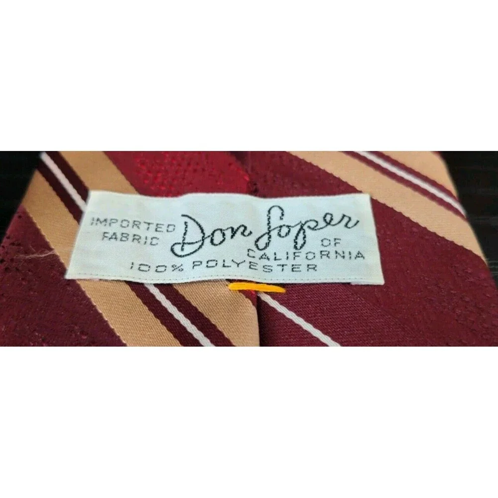 1970’s Don Loper Beverly Hills Men's Necktie 100% Poly Fat 4