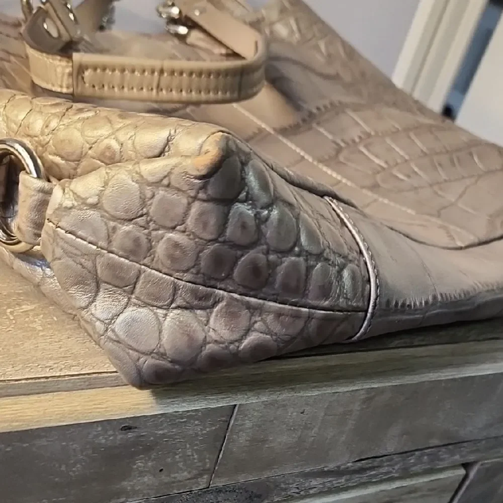 Coach metallic croc