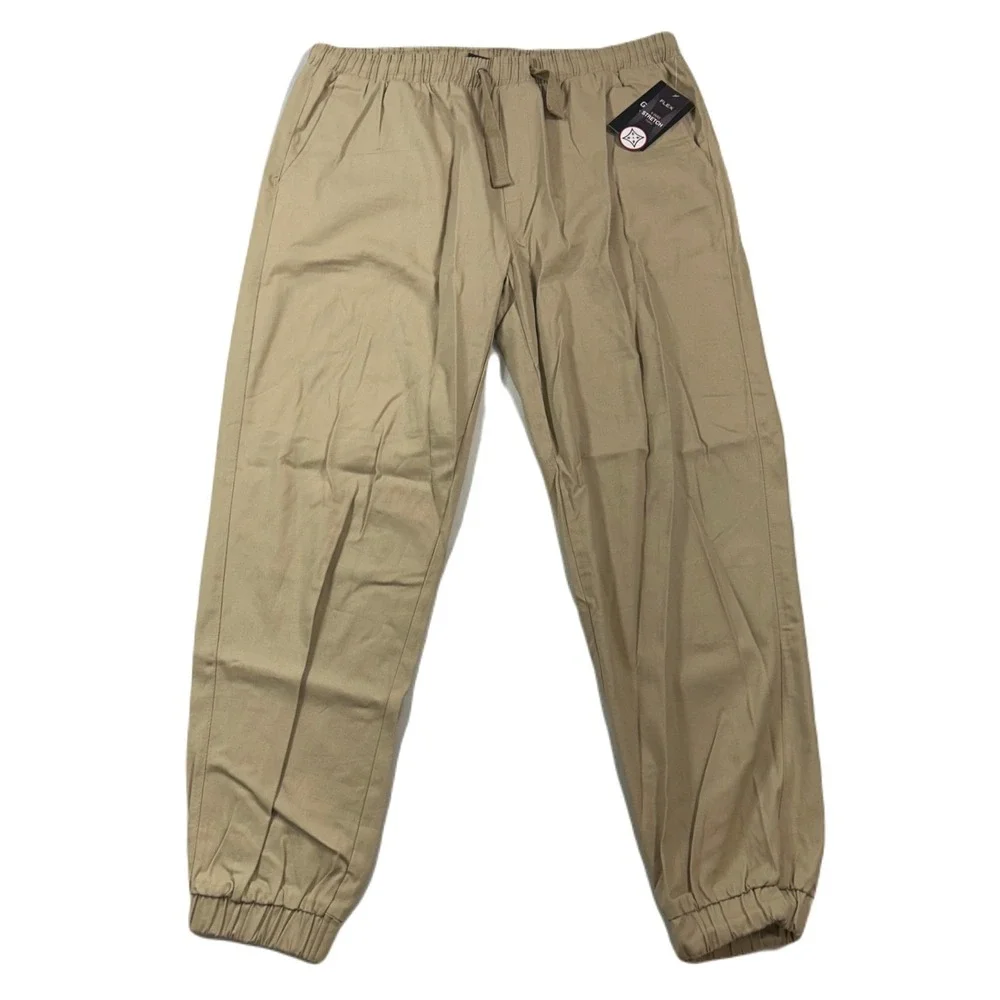 Galaxy Harvic Jogger Cargo Pants Mens 2XL Tan‎ Khaki 4 Way Stretch $48 NEW
