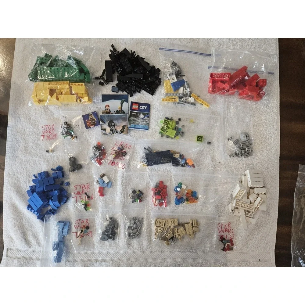 Lego Accessories And Brick Lot With Extra Instructions Booklets