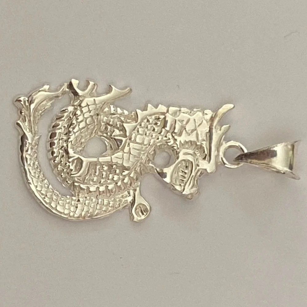 Unisex dragon pendant 925 silver