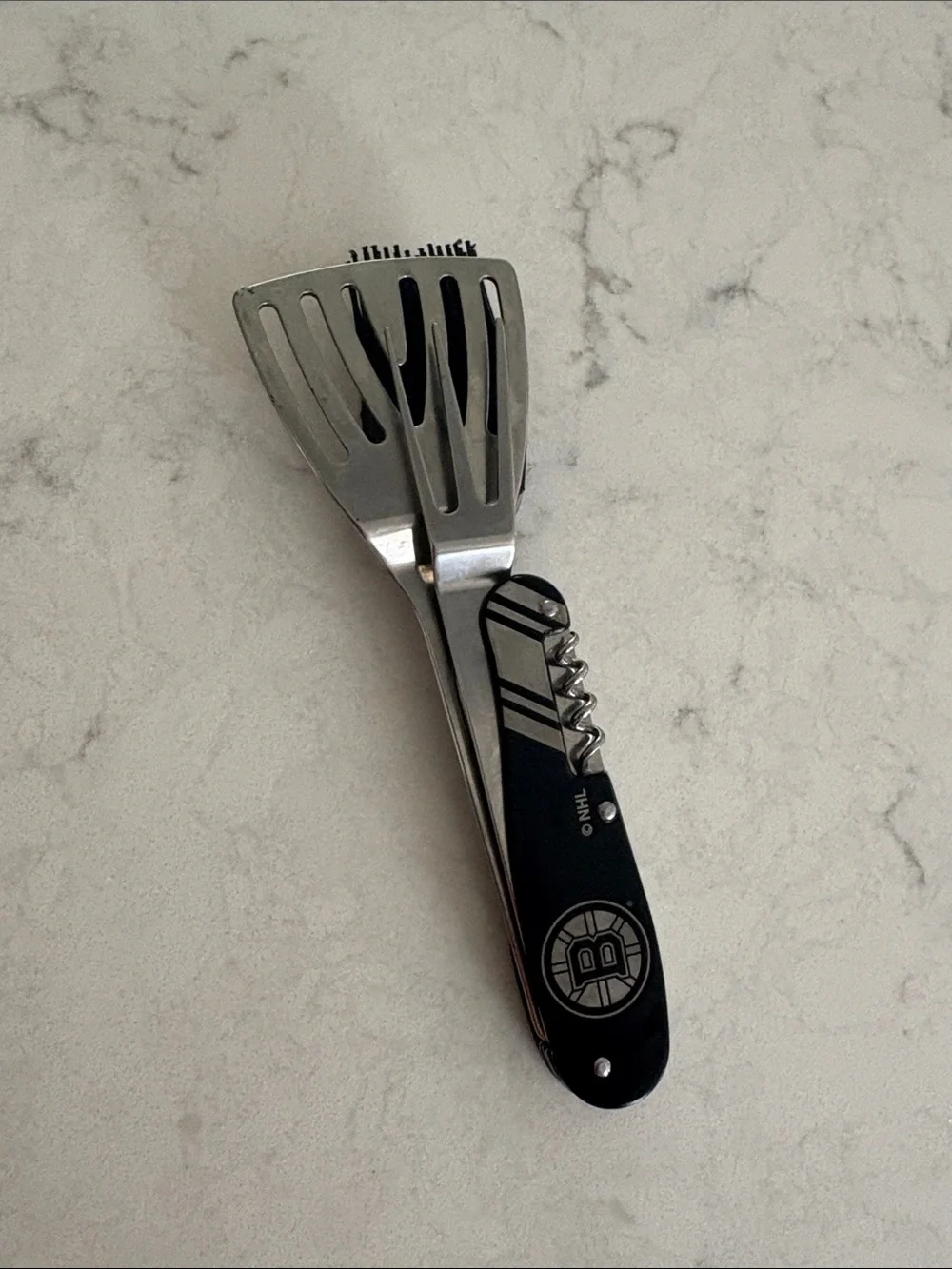 NHL Boston Bruins Folding BBQ Multi-Tool - Black & Stainless