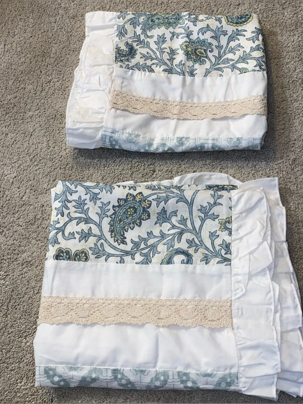 Madison Park Paisley Cottage Chic King Size Pillow Sham Set Of 2 NWOT