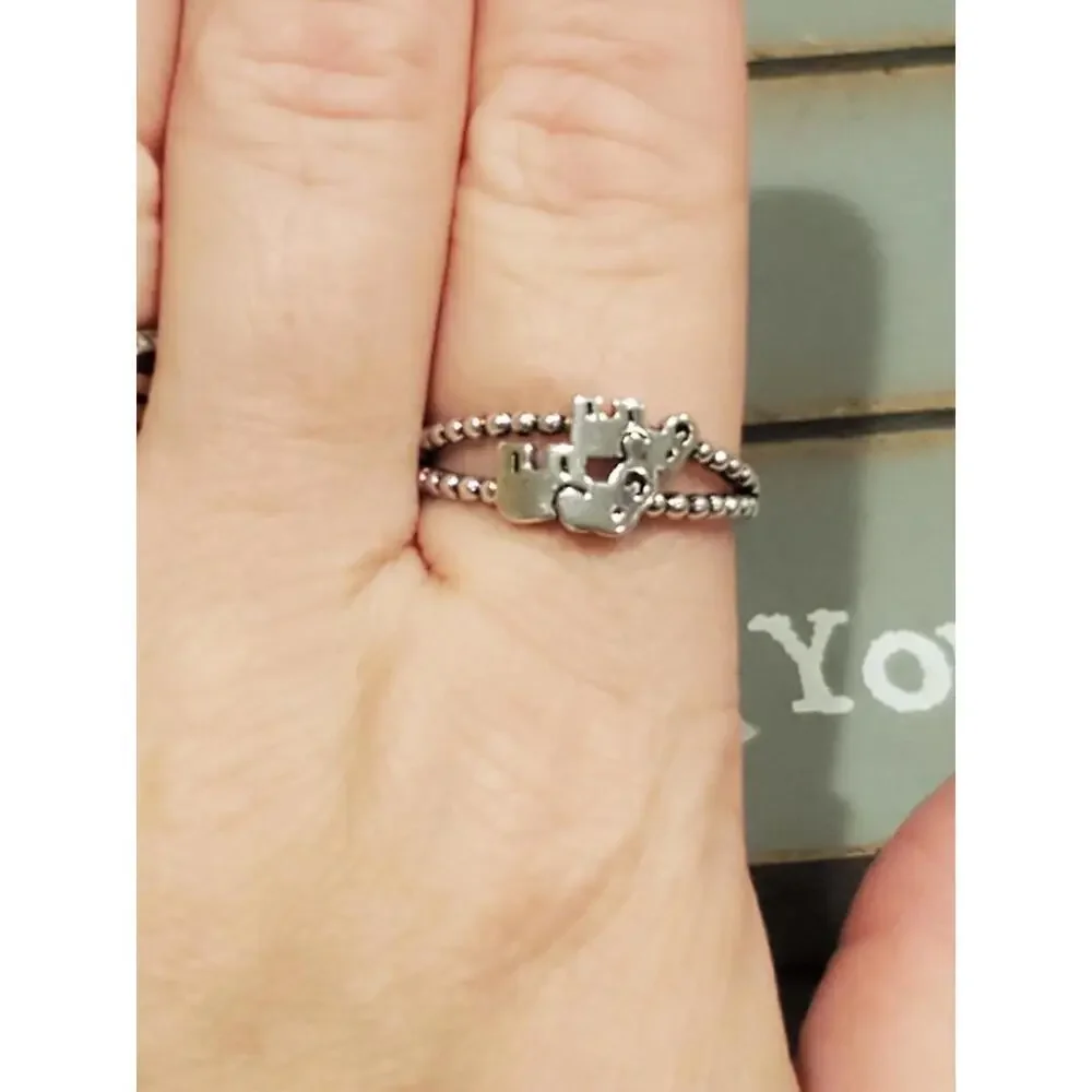 N/A silver stamped