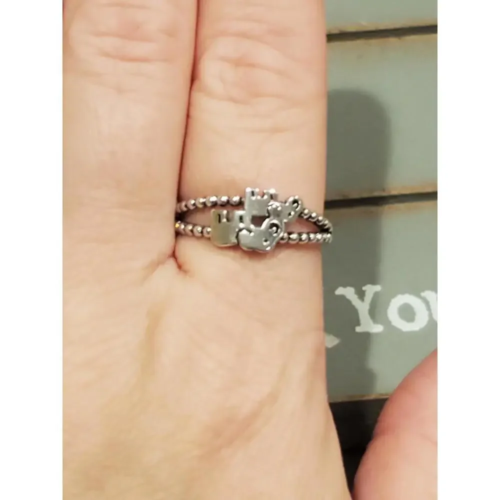 N/A silver stamped
