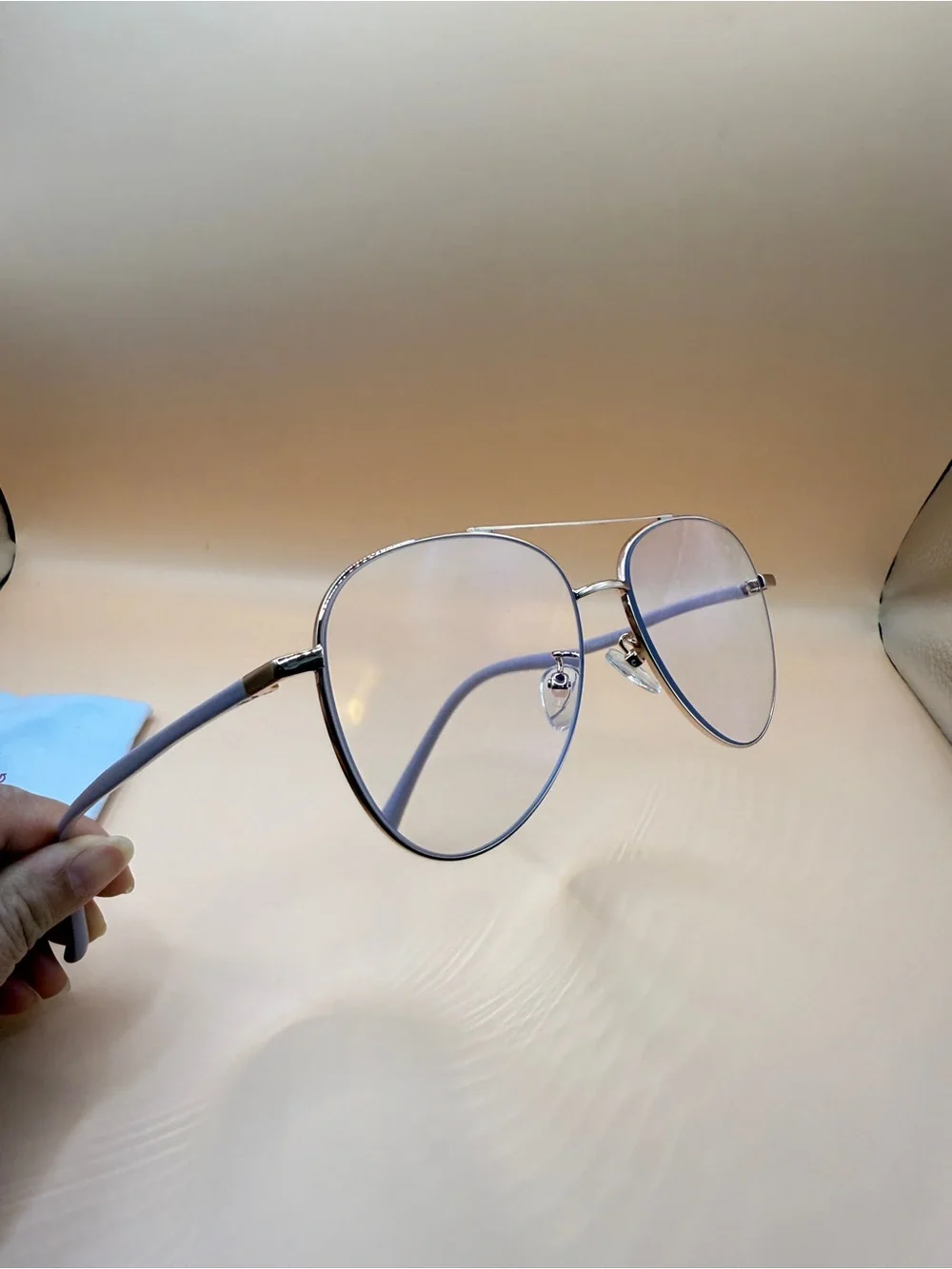 ZEELool Lightweight Gold Aviator Glasses Frame, Unknown prescription