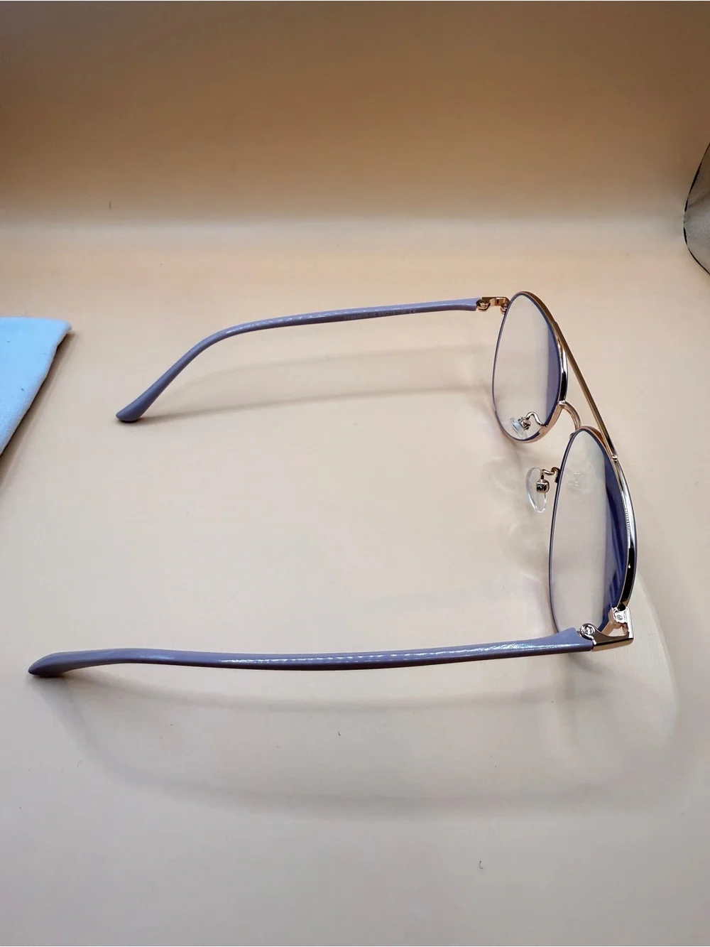 ZEELool Lightweight Gold Aviator Glasses Frame, Unknown prescription