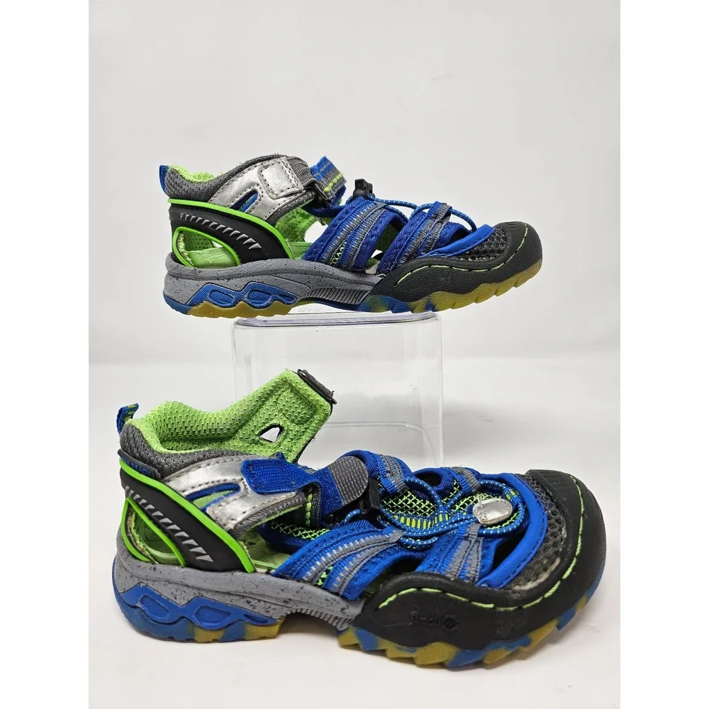 Jambu‎ Piranha Kids Water Sandals Blue Green JS170002 Sz 12 Outdoor Hiking Shoes