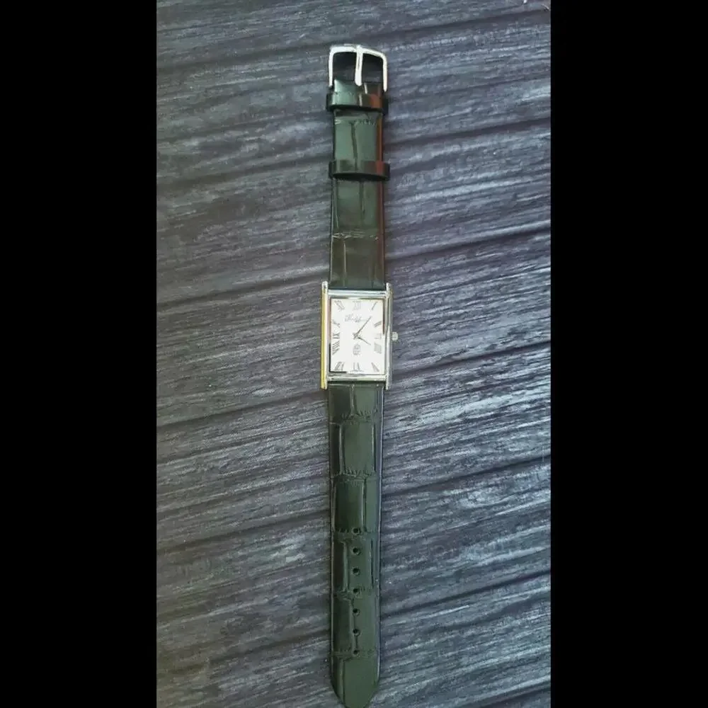 Pierre Lucerne Seiko Y120 Mens SQ Tank Watch Roman‎ Wave Dial
