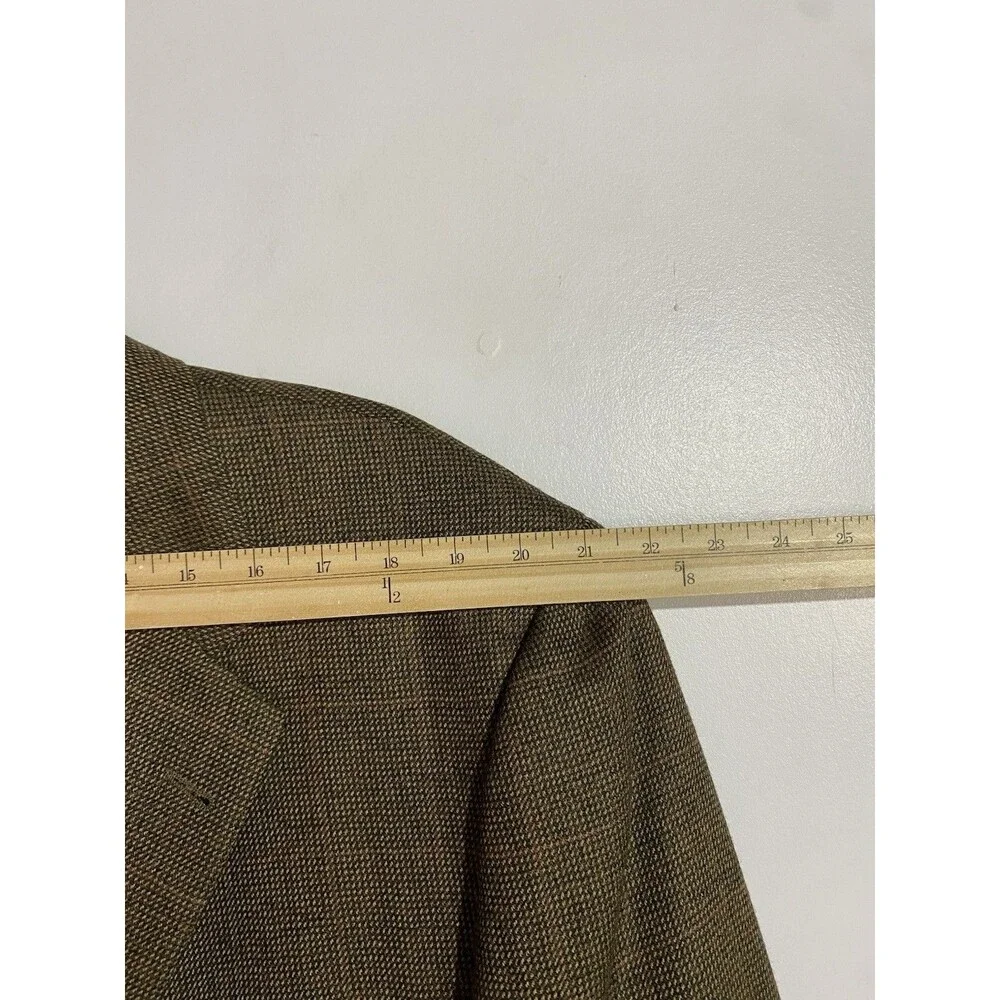 Burberry Blazer‎ Mens 46L Burberry Blue Wool Windowpane Corpcore Office Business