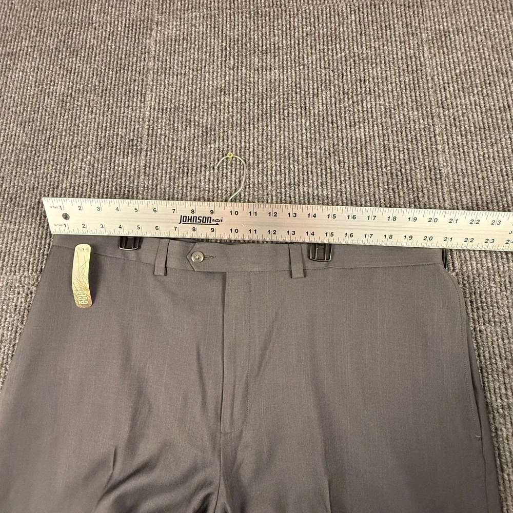 Haggar Mens 42x30 E-Clo Smart Fiber Dress Pants Medium Grey Repreve NWT