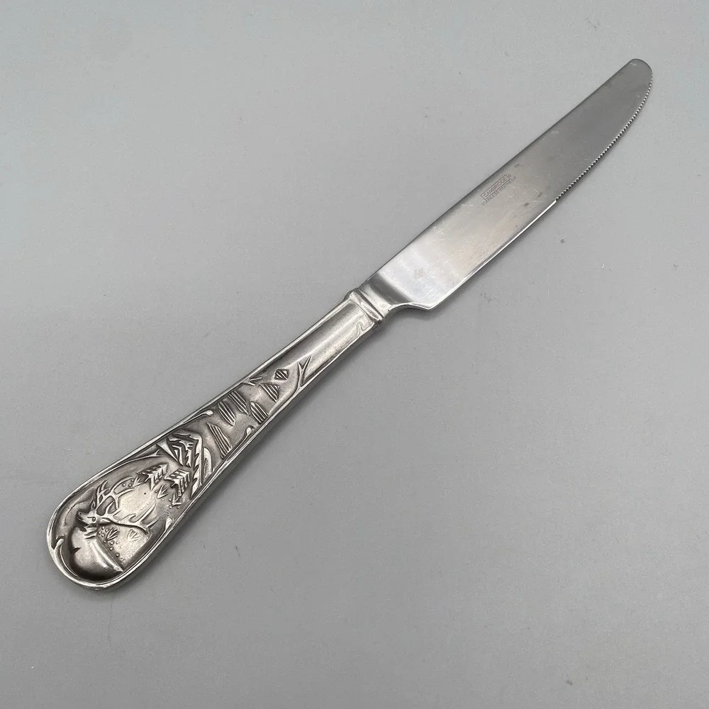Cambridge ELK Deer Stag Dinner Knife 1pc Stainless Flatware 9.25 in
