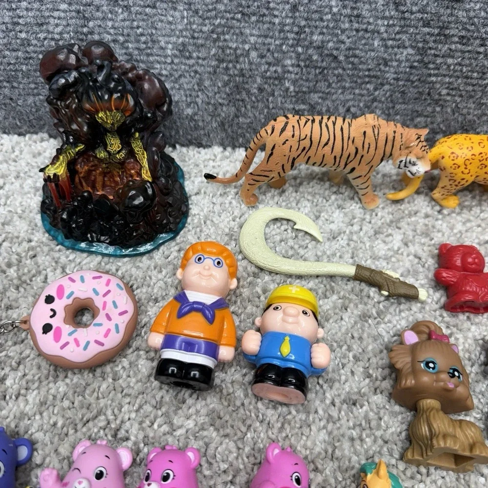 Huge lot toys figures Care Bears rabbits dogs animals and more AS IS
