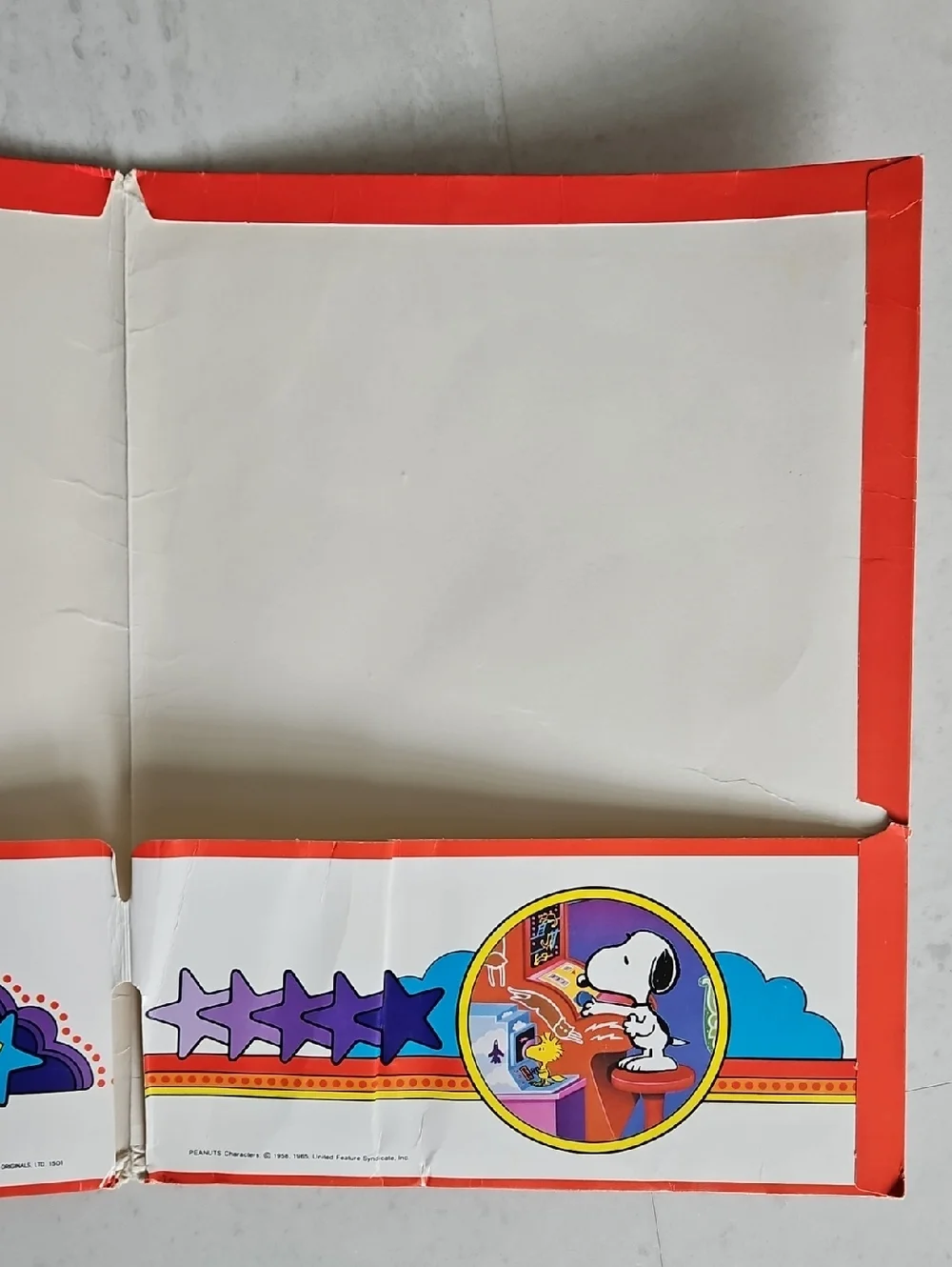 Vtg Peanuts Portfolio 2 pocket folder