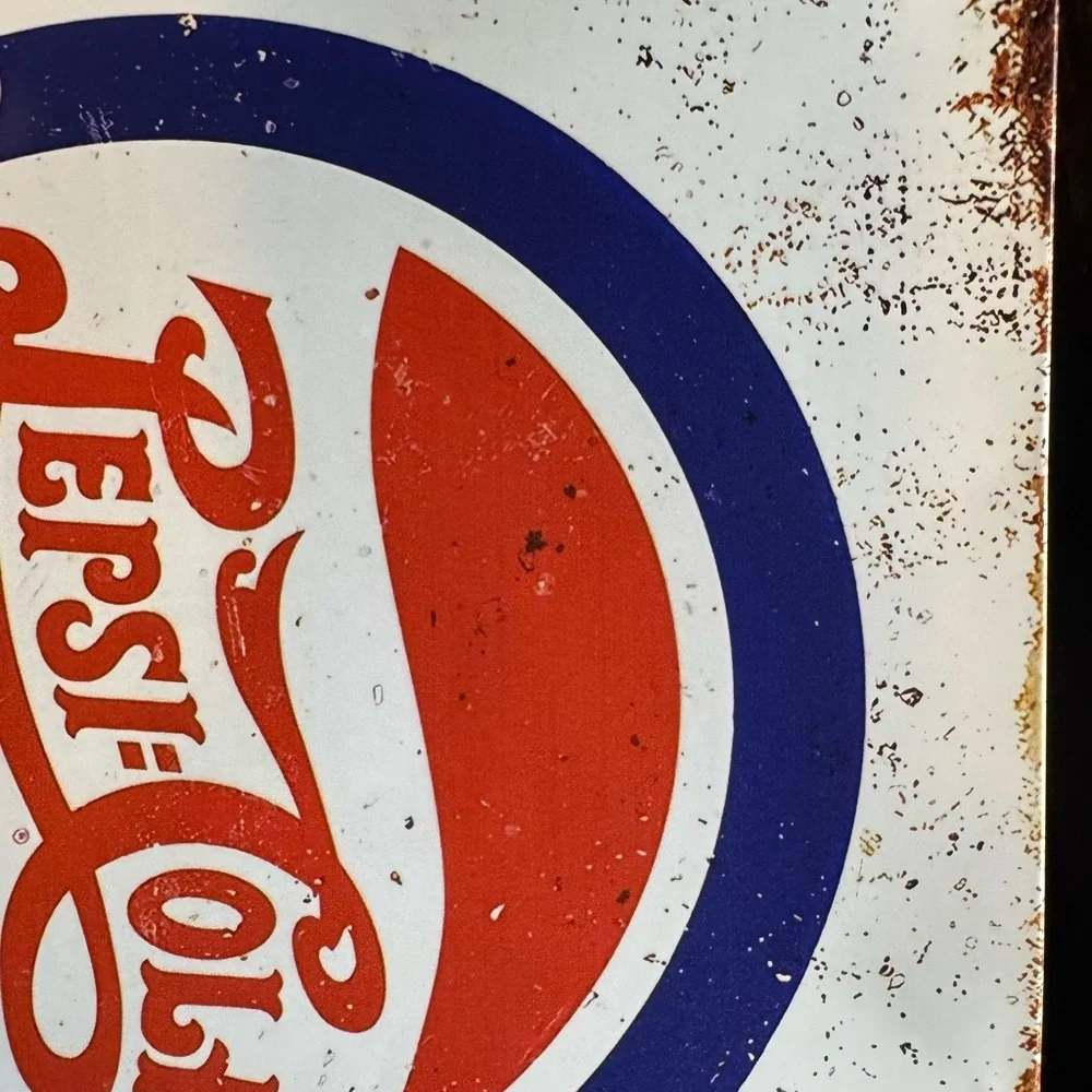 ★ Vintage Pepsi Cola Metal Advertising Sign Retro Soda Wall Decor